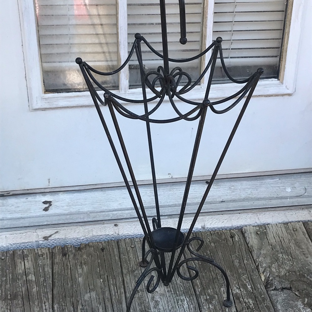 Vintage wrought iron umbrella holder